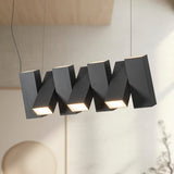 Domino Linear Pendant Black By Kuzco - Lifestyle View1