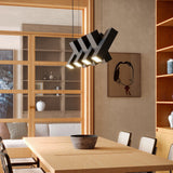 Domino Linear Pendant Black By Kuzco - Lifestyle View