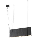 Domino Linear Pendant Black By Kuzco - Side View