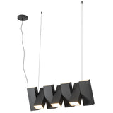 Domino Linear Pendant Black By Kuzco