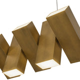 Domino Linear Pendant Vintage Brass By Kuzco - Detailed View