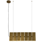 Domino Linear Pendant Vintage Brass By Kuzco - Front View