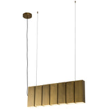 Domino Linear Pendant Vintage Brass By Kuzco - Side View