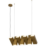 Domino Linear Pendant Vintage Brass By Kuzco