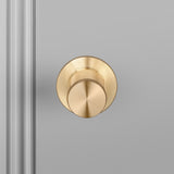 Door Knob Set Linear Brass By Buster And Punch Front View