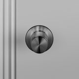 Door Knob Set Linear Gun Metal By Buster And Punch Front View