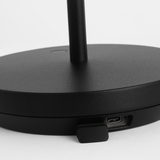 Doppia Accent Rechargeable Table Lamp Black Visual Comfort Modern Type C Port