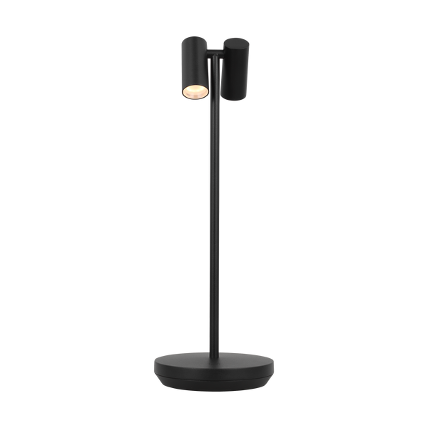 Doppia Accent Rechargeable Table Lamp Black Visual Comfort Modern