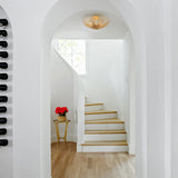 Doral 3 Light Semi Flush Mount Renaissance Gold By Crystorama Lifestyle View