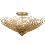 Doral 3 Light Semi Flush Mount Renaissance Gold By Crystorama