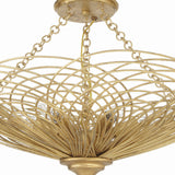 Doral 6 Light Semi Flush Mount Renaissance Gold By Crystorama - Detailed View
