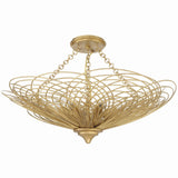 Doral 6 Light Semi Flush Mount Renaissance Gold By Crystorama