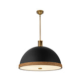 Doral Pendant Light Matte Black Vintage Brass Medium By Alora