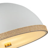 Doral Pendant Light Matte White Vintage Brass Medium By Alora Detailed View