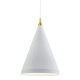 Dorothy Tall Pendant Light By Kuzco Medium WH