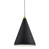 Dorothy Tall Pendant Light By Kuzco Medium BK