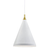 Dorothy Tall Pendant Light By Kuzco Medium WH