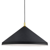 Dorothy Wide Pendant Light By Kuzco Large BK