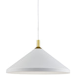 Dorothy Wide Pendant Light By Kuzco Medium WH