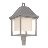 Dorset Dark Sky Friendly Outdoor Post Lantern in Coastal Burnished Steel, Opal Glass by Hubbardton Forge