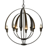 Double Cirque Chandelier, shown in Dark Smoke, by Hubbardton Forge
