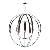 Double Cirque Large Scale Chandelier, shown in Dark Smoke, by Hubbardton Forge