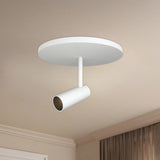 White Downey 1-in Semi-Flush Mount By Kuzco in Room