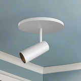 White Downey 2-in Semi-Flush Mount By Kuzco in Room