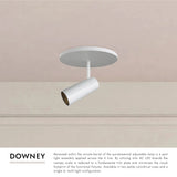 White Downey 2-in Semi-Flush Mount By Kuzco in Room