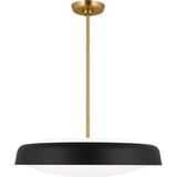 Draper Pendant — 22", Milk, Midnight Black