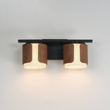 Draughtsman Bath Vanity Light Walnut / Black by Maxim Lighting