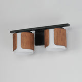 Draughtsman Bath Vanity Light Walnut / Black by Maxim Lighting