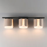 Draughtsman Bath Vanity Light Natural Wood/Charcoal by Maxim Lighting