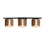 Draughtsman Bath Vanity Light Walnut / Black by Maxim Lighting
