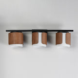 Draughtsman Bath Vanity Light Walnut / Black by Maxim Lighting
