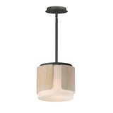Draughtsman Semi Flush Pendant Natural Wood/Charcoal by Maxim Lighting