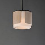 Draughtsman Semi Flush Pendant Natural Wood/Charcoal by Maxim Lighting