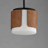 Draughtsman Semi Flush Pendant Walnut / Black by Maxim Lighting