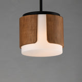 Draughtsman Semi Flush Pendant Walnut / Black by Maxim Lighting