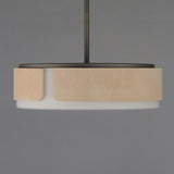 Draughtsman Semi Flush Pendant Natural Wood/Charcoal by Maxim Lighting