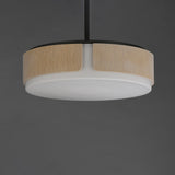 Draughtsman Semi Flush Pendant Natural Wood/Charcoal by Maxim Lighting