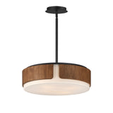Draughtsman Semi Flush Pendant Walnut / Black by Maxim Lighting