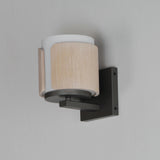 Draughtsman Wall Sconce Natural Wood/Charcoal by Maxim Lighting