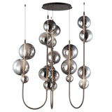 Dreamer LED Cord Hung Pendant Black Chrome By Studio M