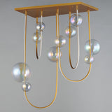 Dreamer LED Rectangular Pendant Natural Aged Brass Without Light By Studio M