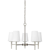 Driscoll Chandelier — 25.25 Inch, Brushed Nickel