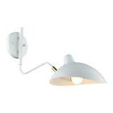 Droid Wall Sconce White & Brushed Gold