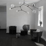 Drop Bulp Chandelier Large Grey by 101 Copenhagen - Lifestyle View 6