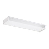 Drop Lens Fluorescent Flushmount — 24 Inch, White