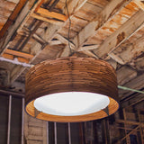 Drum Scraplights Pendant, Finish: Natural